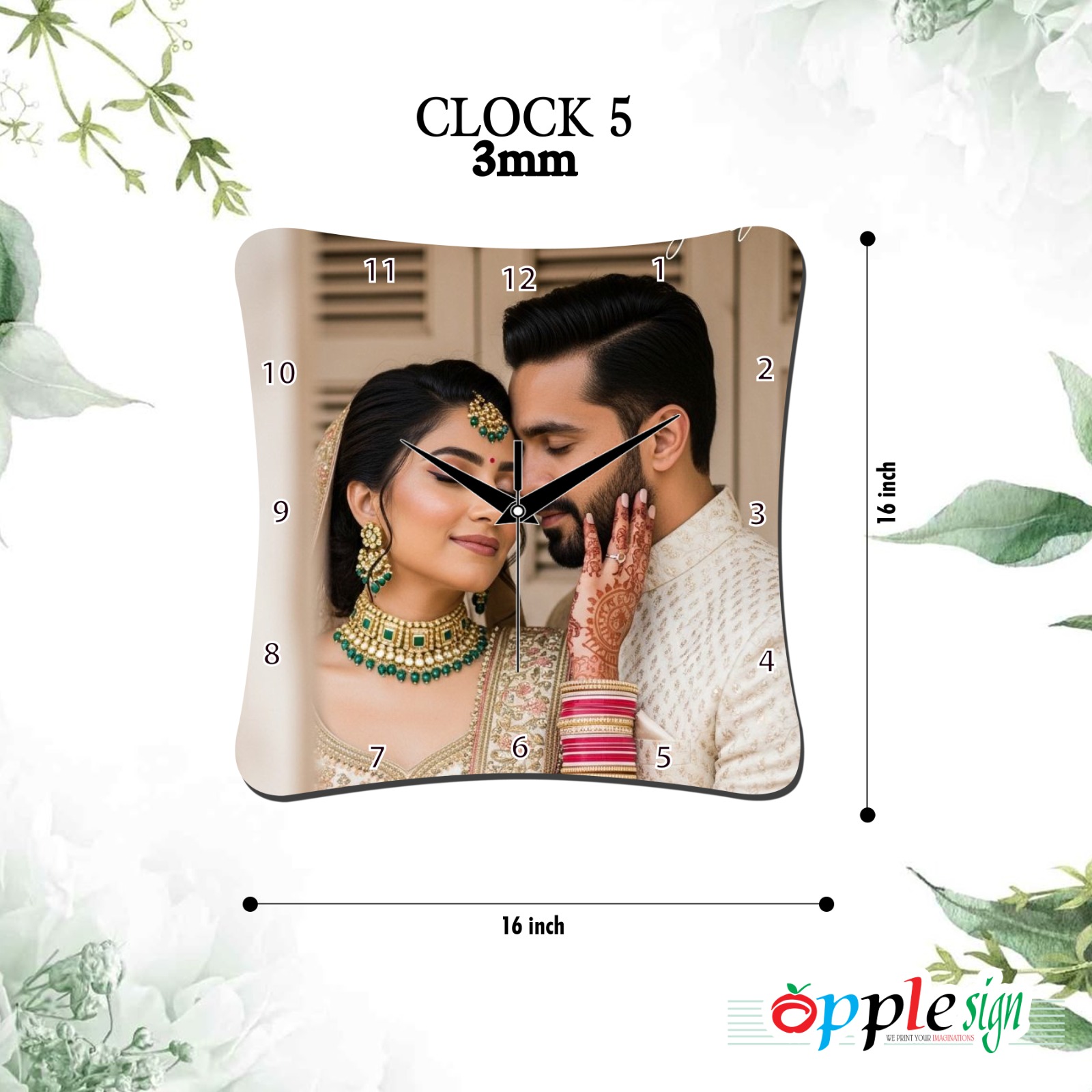 Wedding Couple Custom Clock