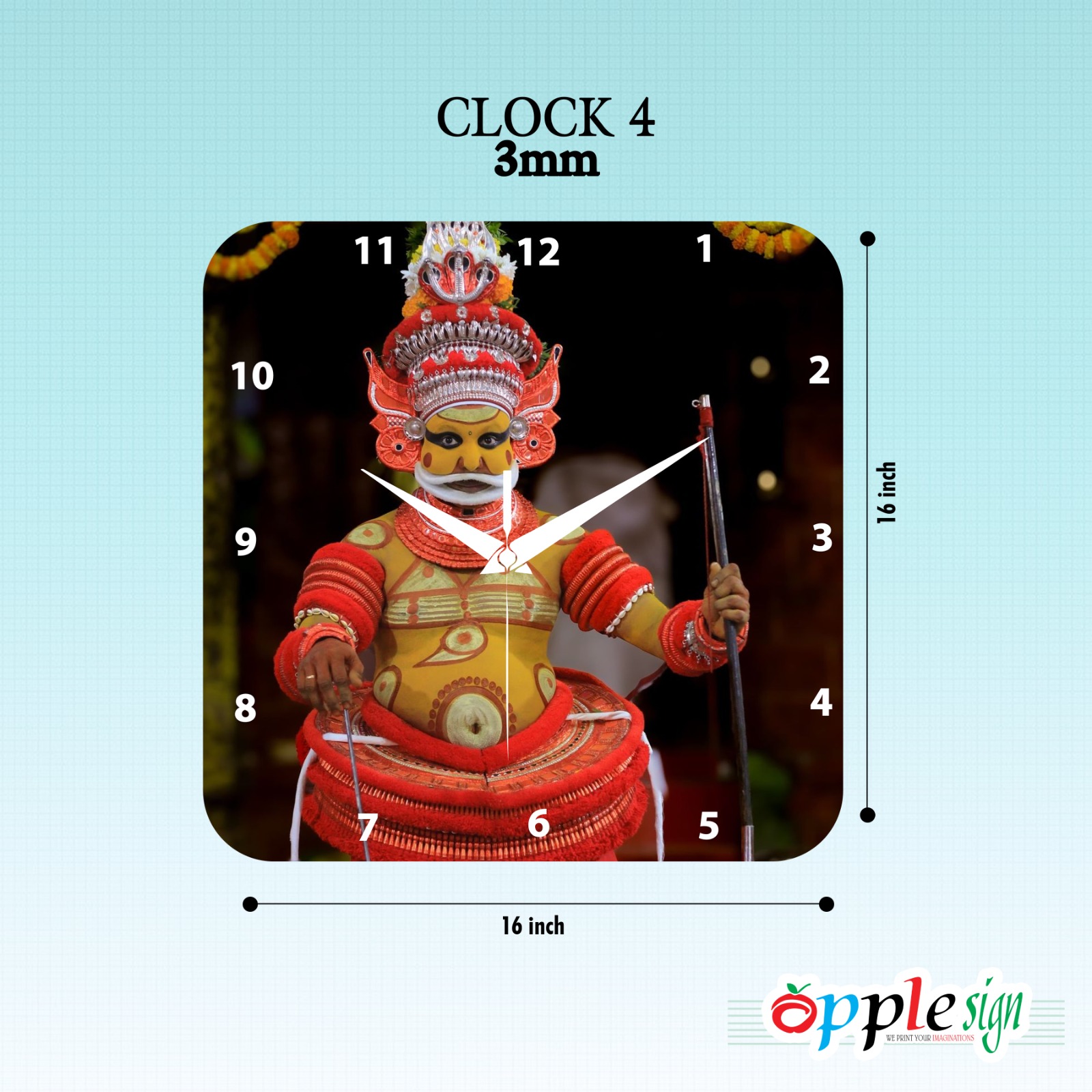 Theyyam Art Custom Clock